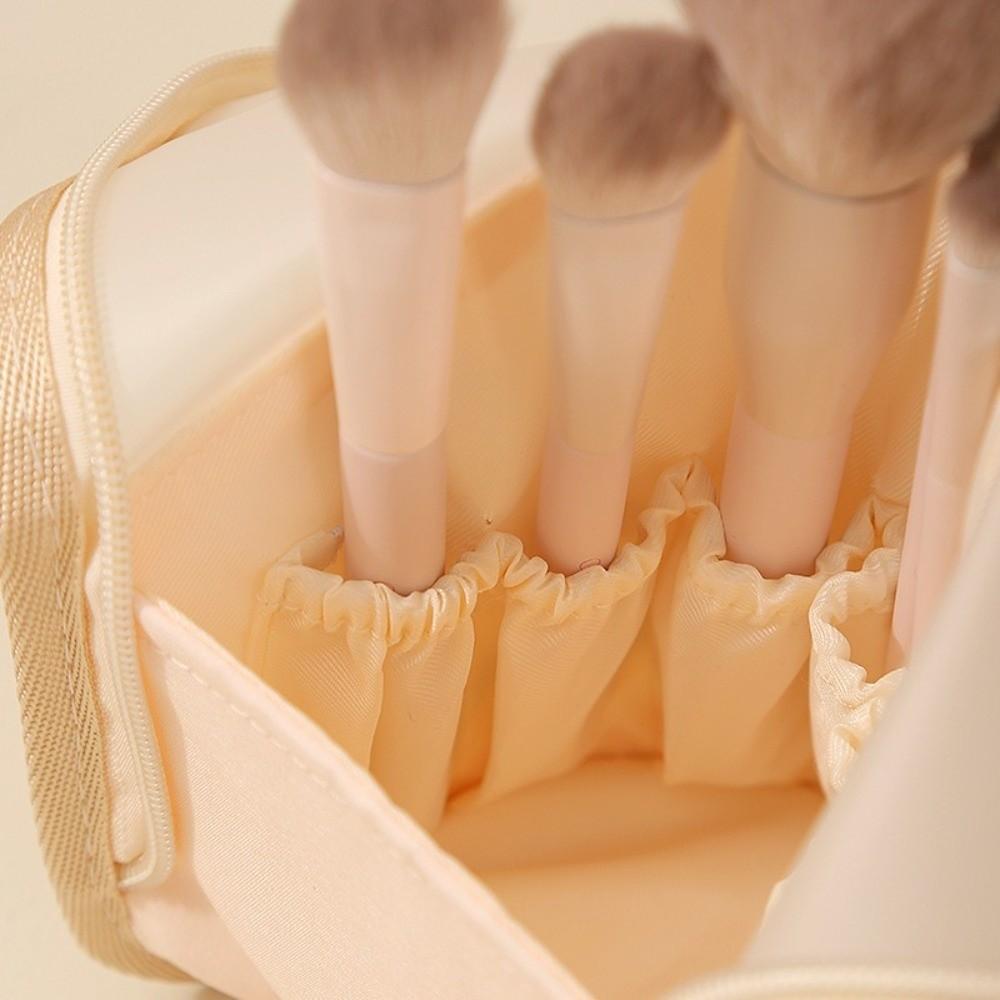 Waterproof Stand Cosmetic Bag Folding Design Makeup Brush Holder Daily Makeup Organizer