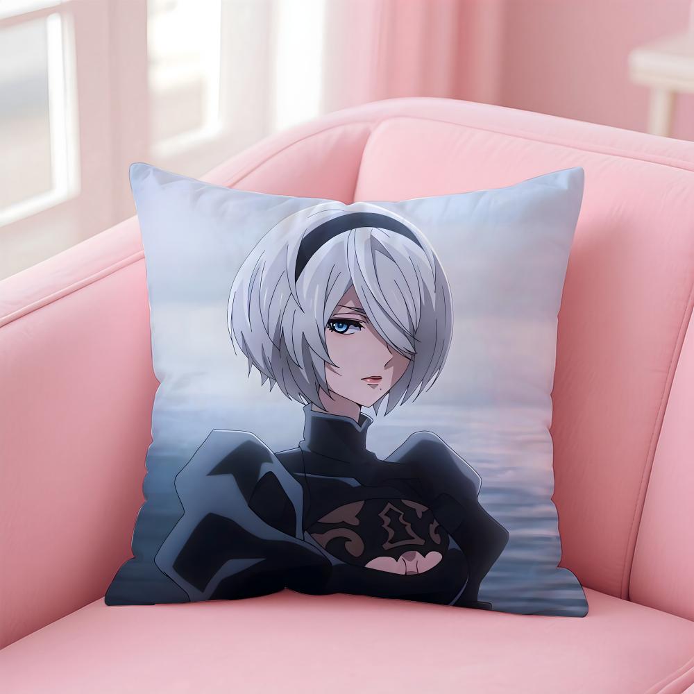 game N-Nier A-Automata Cushion Cover Comfortable Reversible Pillow Cover Ideal for Car Sofa Bedroom & Beyond