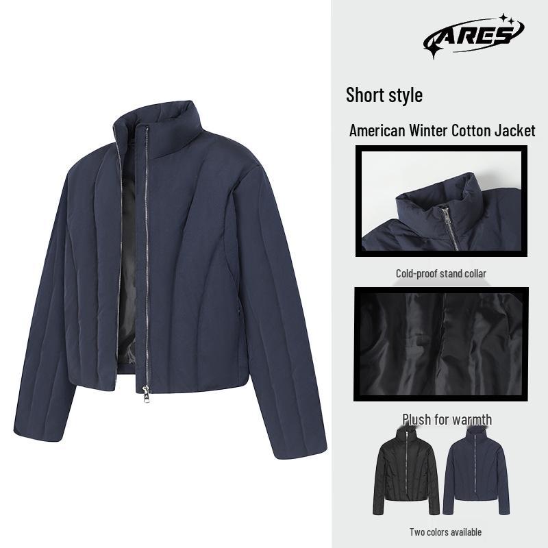 Мужская зимняя хлопковая куртка Harrington в ретро-стиле ARES Extra Large темно-синий
