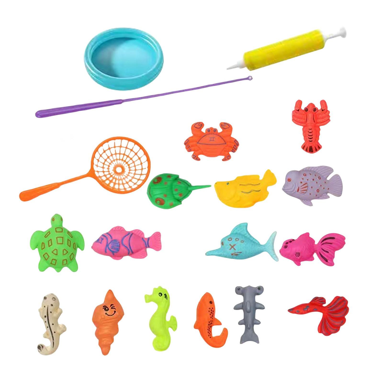 

Магнитная рыбалка игрушки для детей с удочкой удочкой сетью(Случайный цвет удилища и сачка, Случайная рыба ) One Size