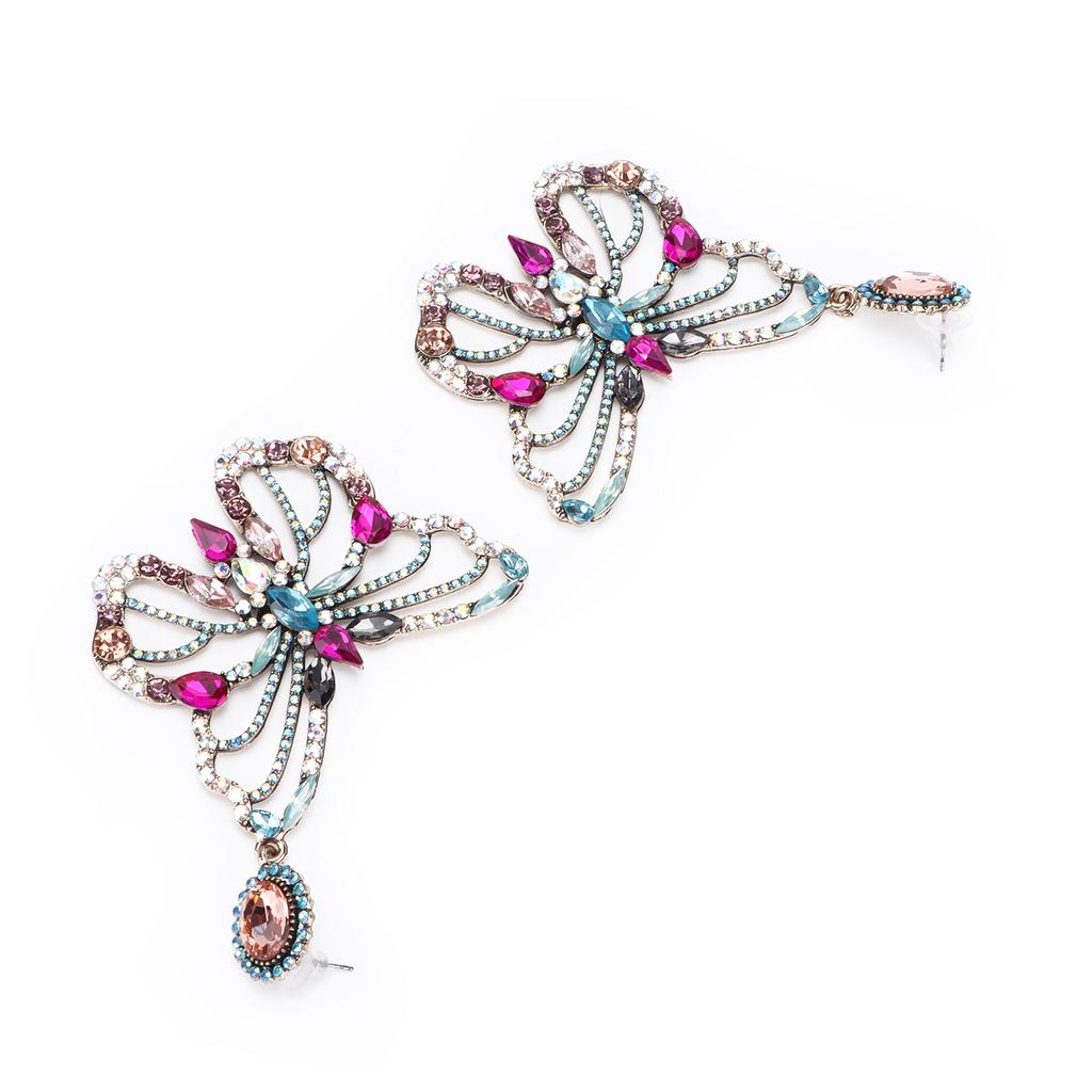 Schmetterlingsohrringe Bunte ausgehöhlte Insekten Schmetterlings-Hängeohrringe für Frauen