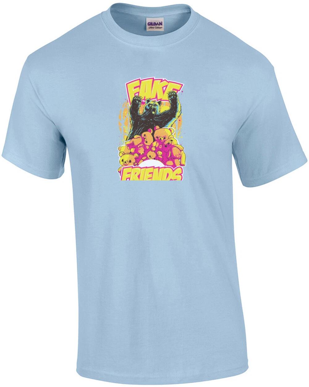 Fake Friends Trendy Bears Graphic T-Shirt 2XL