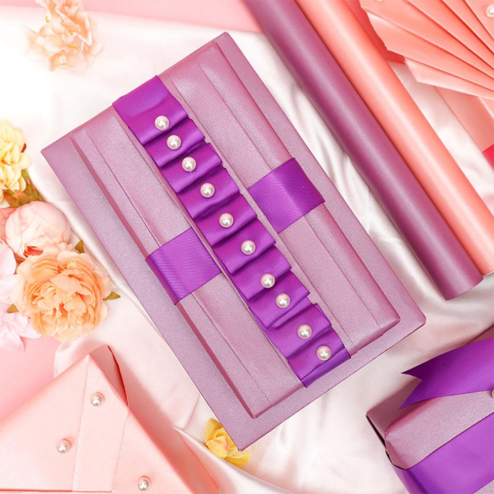 43x300cm Pearl Solid Color Gift Packaging Paper Large High Grade Friendly Paper Packaging Materials Bouquet Gift Box Craft Paper
