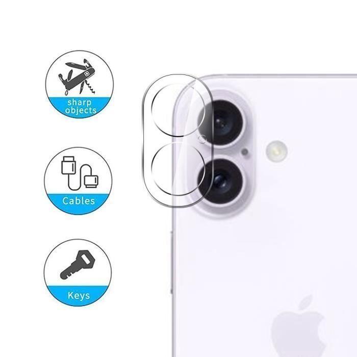 Protection Objectif Verre Trempé - BOOLING - pour iPhone 16 Plus Lot de 3