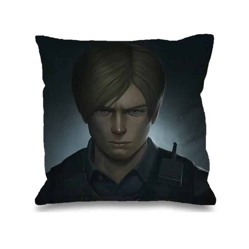 Leon Kennedy Decorative Pillowcase 45x45 Printed Anime Pillow Case Ornamental Pillows for Living Room Cushion Cover