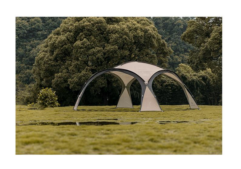 Bergkuppel Campingzelt: Großes Outdoor-Vordach für mehrere Gäste, ideal für Campingplätze und Selbstfahrer-Touren.