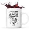 Mug - PLANETEE - J’peux Pas Je Préfère Mon Coq - Céramique 330 Ml - Lave-vaisselle - Imprimé En Bretagne