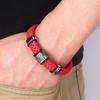 Titanium Steel Men's Multicolor Leather Bracelet