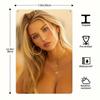 GDMETAL Female Portrait Sign Wall Art 8x12 InchSexy Blonde Gold Earrings Metal Decor for Man Cave Bar Office Home