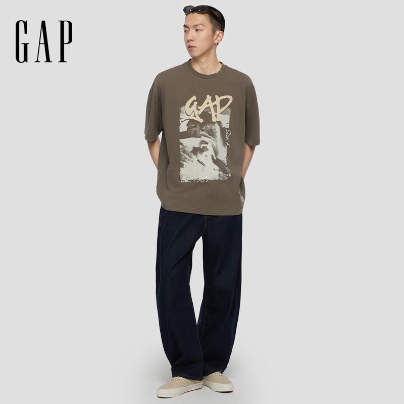 GAP Unisex Logo Print Short Sleeve T-Shirt