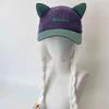 Modern Cats Ears Sun Caps with Sunglasses Breathable Sun Protective Headwear Snapbacks Hat For Outdoor Adventures