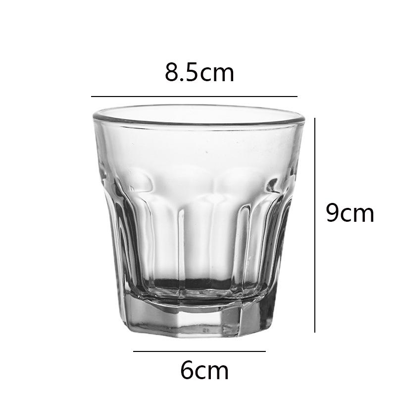 240ml Wine Glasses Luxury Modern Coffee Cups Thick Base Octagonal Shape Transparent Drinkware Water Bottle Beverage Cup Tea Cups