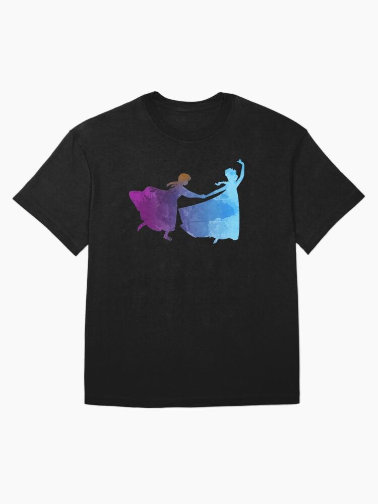 Frozen Sisters Inspired Silhouette Oversized T-Shirt