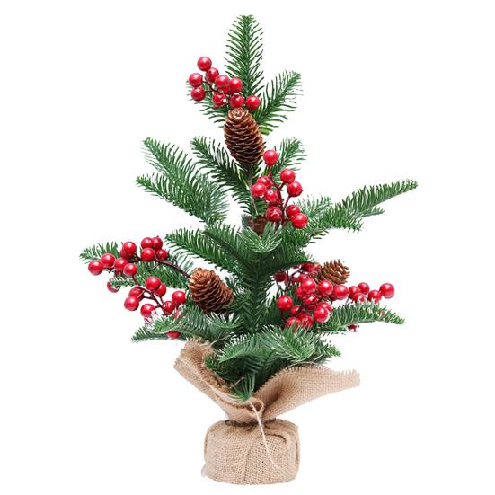 Christmas Wreath with Red Berries Pine Cone Indoor Outdoor Window Front Door Wall Hanging Artificial Garland Swag Desktop Tree Decoration
