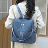 Women's Commuter Soft Leather Backpack Printed Backpack