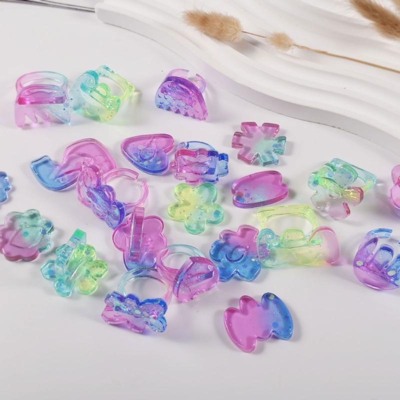 Irregular Flower Ring Silicone Molds Epoxy Resin Castin Molds for DIY Craft Projects, Rings Jewelry Making Nonstick