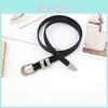 Minimalist Pu Leather Belt For Women With Irregular Silver Buckle For Casual Jeans Wear