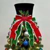 Foldable Christmas Tree Top With Big Bowknot Embellishments for Indoor and Outdoor Winter Holiday Party Centerpieces