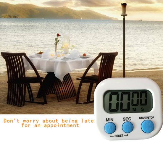 LCD Display Home Kitchen Timer Square Baking Cooking Count Alarm Sleep