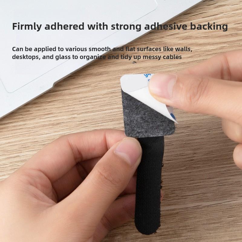 Organizer Magic Tape with Adhesive -Wire Management Strips for Charging Cables and Data Cable Organization for Office Essentials