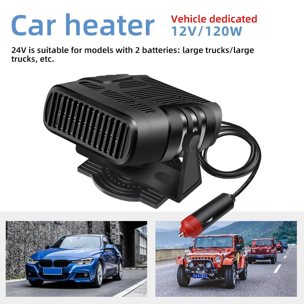 

12V/24V 2IN1 Car Cooling & Heater Fan Auto Windshield Anti-Fog Electric Heating Dryer Defogging Demister Defroster