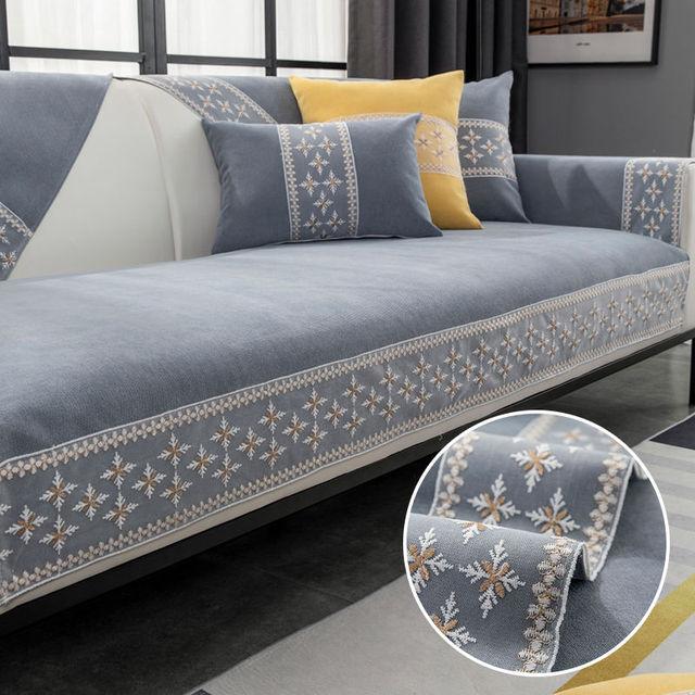 Cotton Linen Sofa Cover High High-grade Anti -Slip Sofa Cushion Sofa Towel Home Use Living Room Sofa Full Cover Four Seasons Available