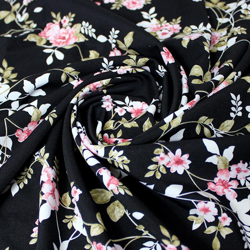 100x150cm Vintage Small Floral Print  Fabric Pastoral Style Thin Chiffon Polyester Sewing Dress Shirt Pajamas Handmade Crafts
