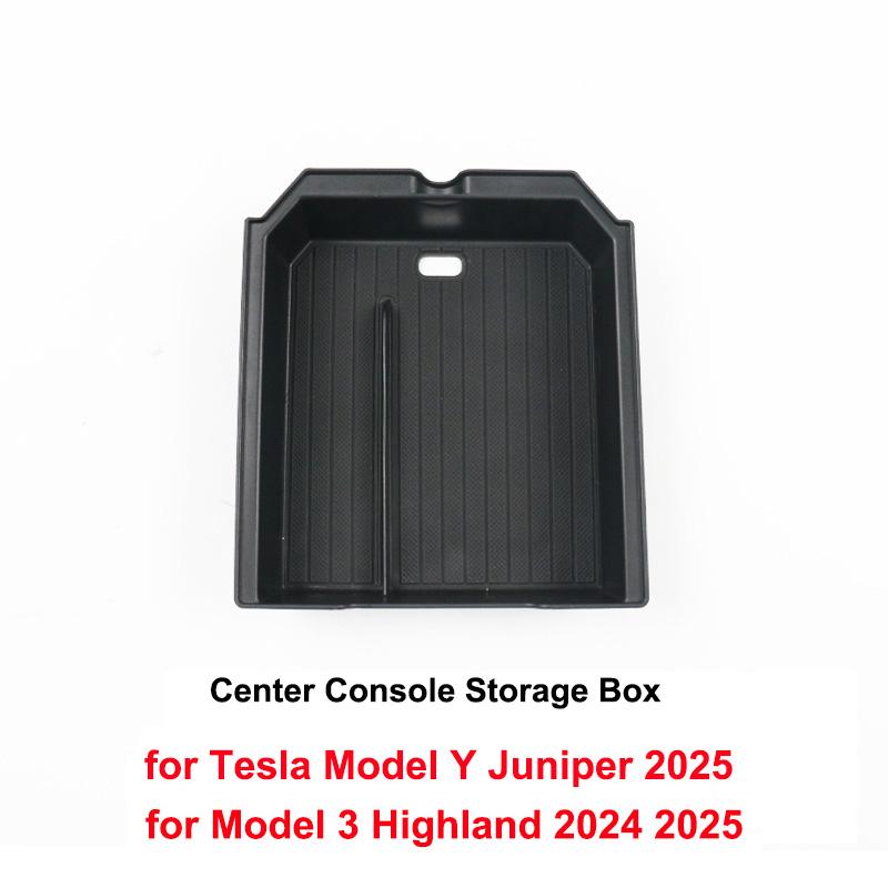Für Tesla Neues Model Y Juniper 2025 Launch Model 3 Highland 2024 Mittelkonsole & Armlehne Aufbewahrungsbox Oberes & Unteres Silikonpolster