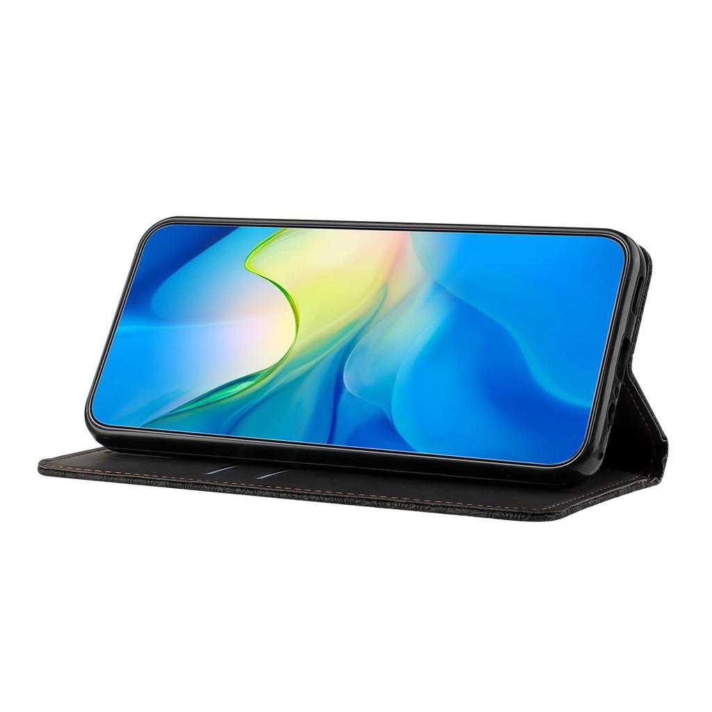 Etui dla Xiaomi Redmi Note 14 5G z nadrukowanym kwiatem, portfel, podstawka, skórzany pokrowiec na telefon