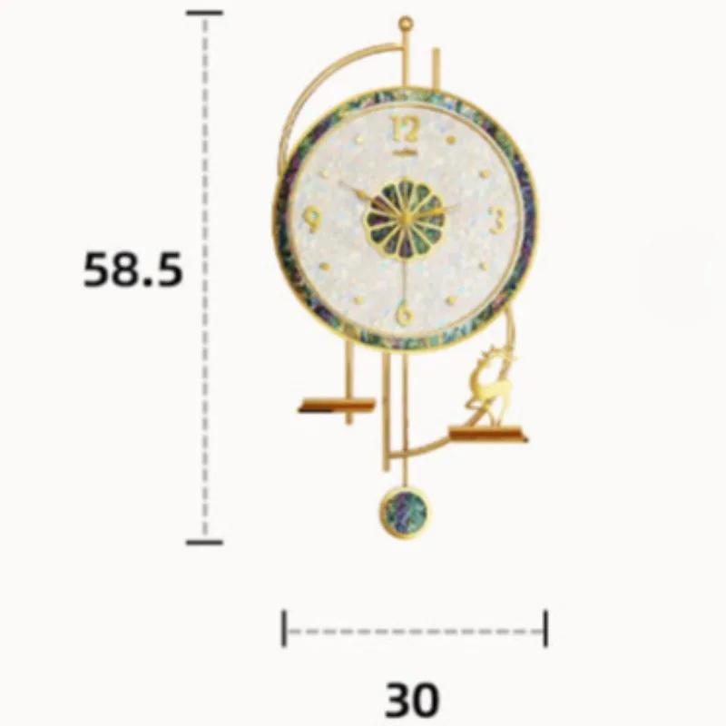 

Modern light luxury shell wall clock 2024 new living room home simple atmosphere watch creative wall clocks