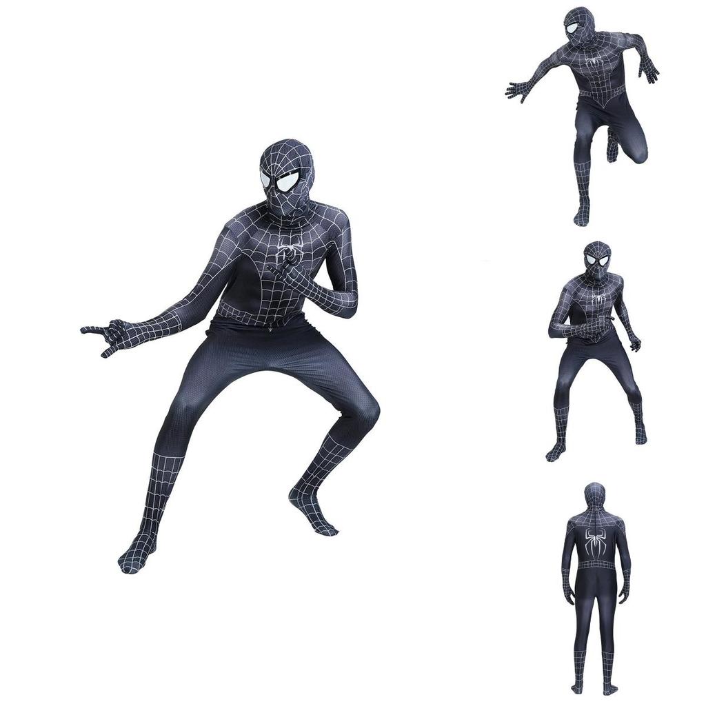 Premium Polyester Spider-man Venom Suit Cosplay Costume For Men Halloween Party Zentai Bodysuit