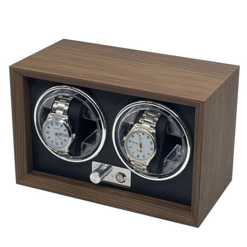 5 Rotation Watch Storage Display Box Double Watch Winder with Quiet Motor Mode Setting Automatic Watch Winder