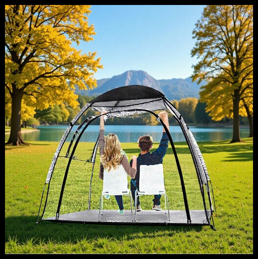 Portable Transparent PVC Sunroom Tent: Quick-Pitch Outdoor Viewing & Camping Shelter 2-4 people