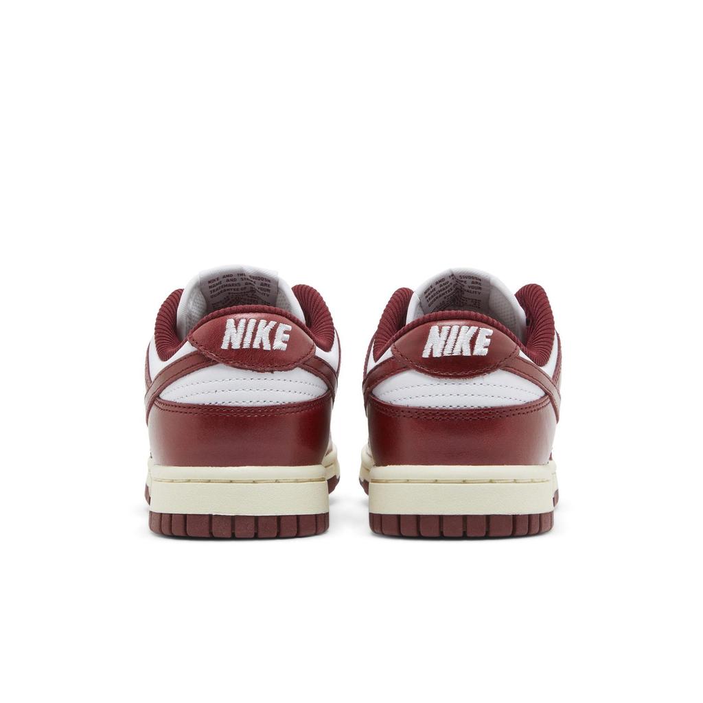Nike Womens Dunk Low Premium 'Vintage Red' (women's sizes) White / Team Red / Coconut Milk Skate Shoes FJ4555 100