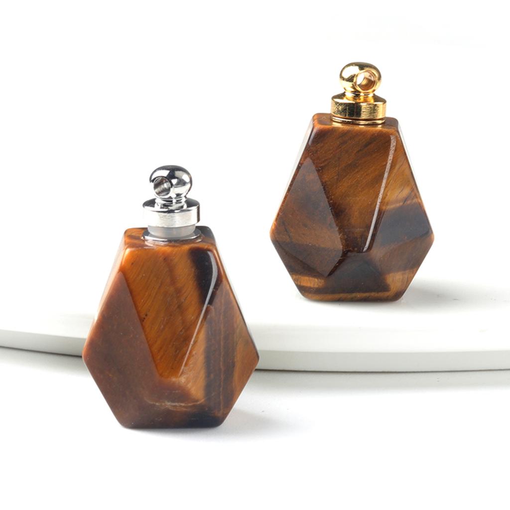 1PC uzdrawiający kryształowy wisiorek, kamień naturalny kwarcowy wisiorek z kamieniami szlachetnymi, damski dyfuzor olejków eterycznych biżuteria DIY prezent 25x23 mm