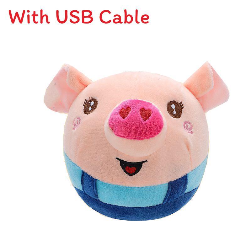 Jumping Pig Plush Toy With Singing Speech Learning For Baby And Kids