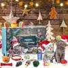 Calendrier Compte à Rebours de Noël pour Chat 24 Jours Calendrier de l'Avent de Noël Calendrier Compte à Rebours des Fêtes Cadeaux de Noël pour Amoureux des Chats