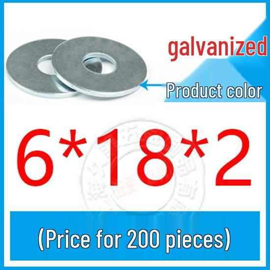 GB96-85 Carbon Steel Galvanized Thickened Oversized Flat Washer, Sizes M3-M20