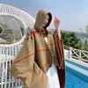 Travel large shawl women's imitation cashmere with double-sided cape geometric pattern fringe air-conditioning room cape summer