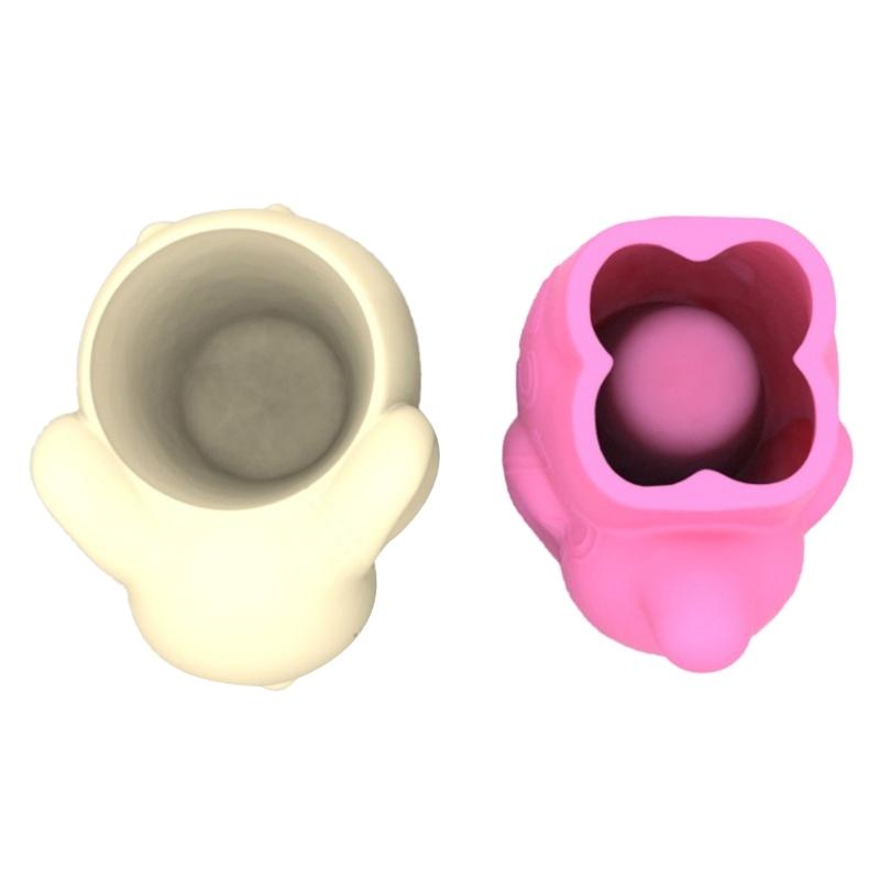 Cute Zebra Fox Concrete Flower Pot Silicone Mold Candle Pen Holder Resin Mold Animal Succulent Planter Pot Mold DIY Art