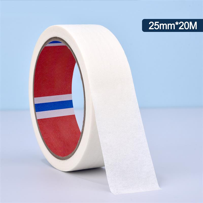 20/25/30/40/50mm Masking Tape White Color Sealing Self Adhesive Tape Car Painting Shelter Decoration Paper Tape