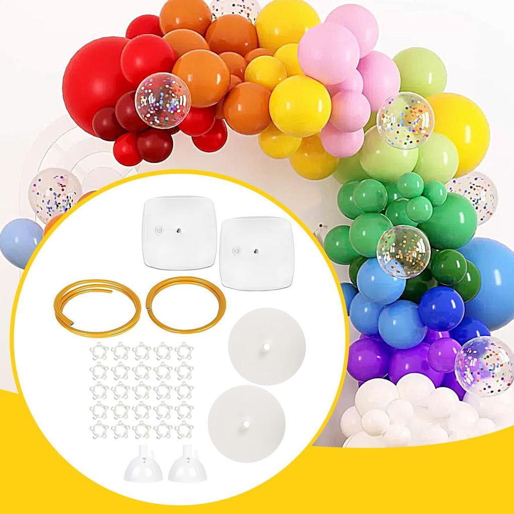 Wedding Balloon Arch Floor Stand with Water-Filled Base Bendable Decoration Frame Backdrop Holder for Anniversaries Party
