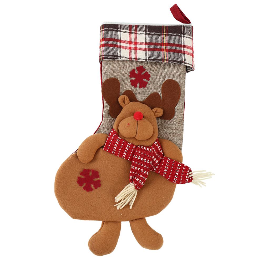 

Cute Christmas Stocking Classic Large Stockings Santa Snowman Reindeer Xmas Character for Family Holiday Christmas Party 1PCS