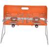 JINGGENG Outdoor Portable Gas BBQ Grill & Camping Stove with Windshield
