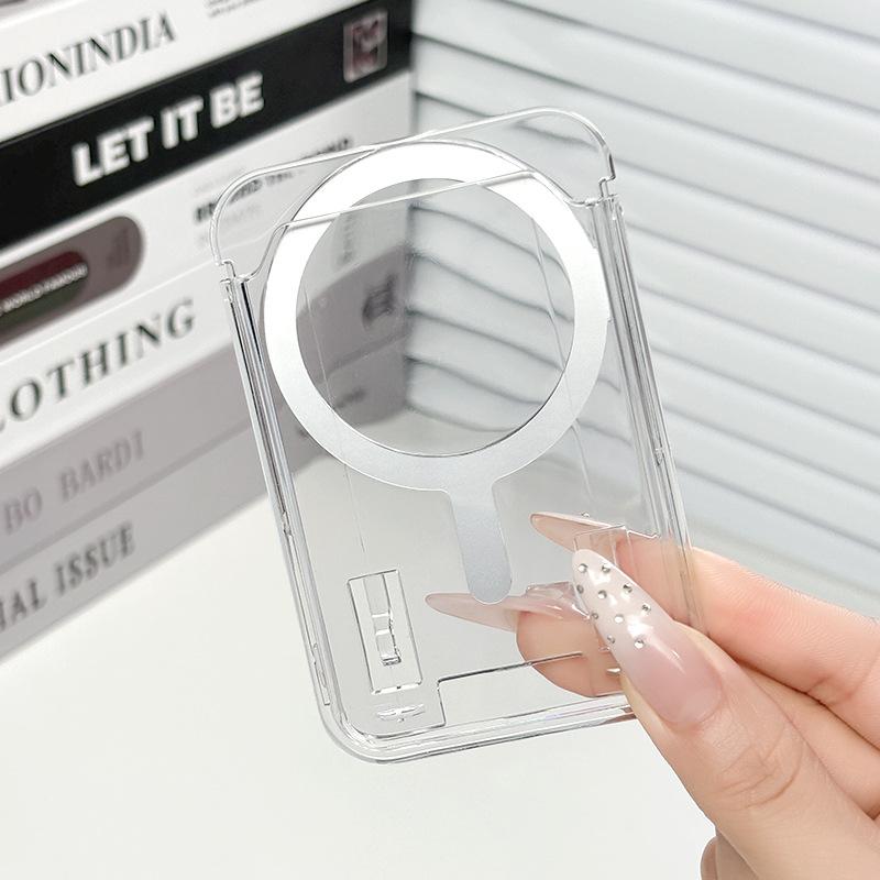 Transparent Acrylic Magnetic Wallet/Card Holder With Photo Pocket, Compatible, Magnetic Card Holder, Phone Case Accessor A1