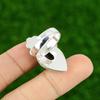 Natural Rhodonite Gemstone 925 Silver Stackable Flower Adjustable Ring For Women