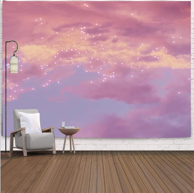 Berglandschaft vor dem Fenster, hängender Wandteppich, Wanddekoration für Zuhause, Büro, Wohnzimmer