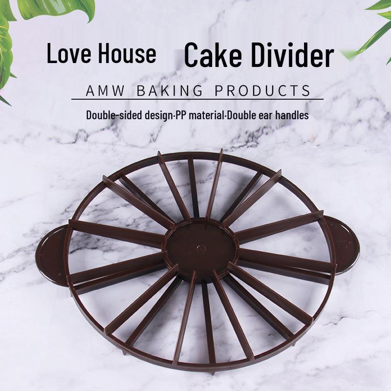 Round Cake Layer Slicer: 10/12 Equal Plastic Divider Baking Tool