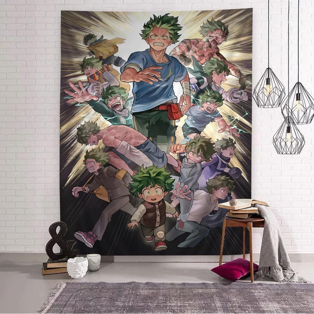 VIKAMA 2026 New Arrival My Hero Academia Tapestry  Cute Anime Wall Hanging  Perfect Decor for Living Room Bedroom Dorm