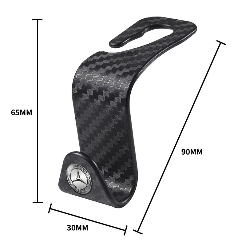 Car Seat Back Hooks Carbon Fiber Auto Rear Hanger Hook For Mercedes Benz AMG A C E GLC Clase CLA X253 W203 W204 W205 W221 W213